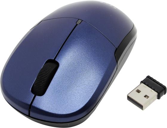 Мышь беспроводная Oklick 575SW+ чёрный синий USB