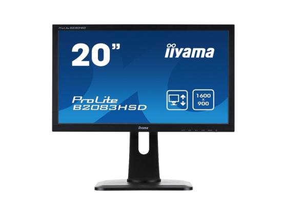 

Монитор 20" iiYama B2083HSD-B1 черный TN 1600x900 250 cd/m^2 5 ms DVI VGA Аудио