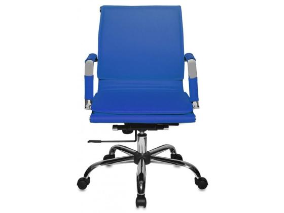 Кресло Buro CH-993-Low/blue низкая спинка искусственная кожа синий