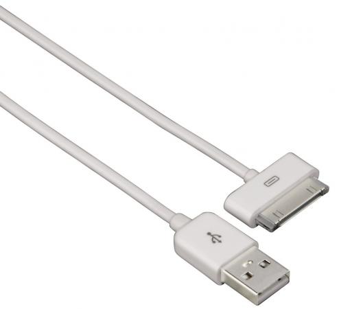 Кабель Hama H-106324 для зарядки и передачи данных для Apple iPad 1/2/3 USB2.0 1м белый