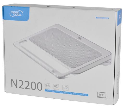 Подставка для ноутбука 15.6" Deepcool N2200 350x273x55mm 2xUSB 721g 25dB белый