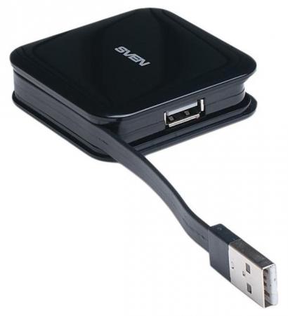 Концентратор USB 2.0 Sven SV-011369 4 x USB 2.0 черный