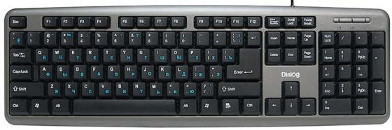 Клавиатура проводная Dialog Standart KS-020U USB черный серый
