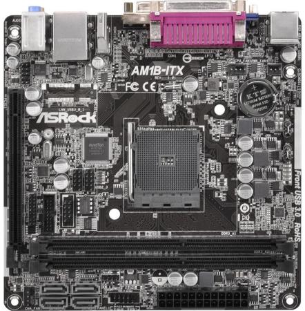 Материнская плата ASRock AM1B-ITX Socket AM1 AMD AM1 2xDDR3 1xPCI-E 16x 4xSATAIII mini-ITX Retail