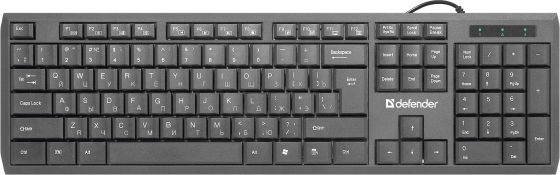 Клавиатура проводная DEFENDER OfficeMate SM-820 USB черный 45820