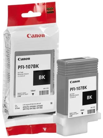 Фото - Картридж Canon PFI-107 BK для iPF680/685/780/785 130мл черный 6705B001 картридж canon pfi 207 bk для ipf 680 685 780 785 черный 8789b001