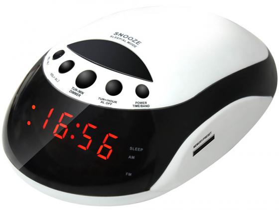 Часы с радиоприемником Rolsen CR-160W белый