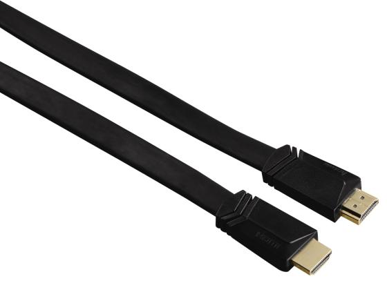 Кабель HDMI 1.5м HAMA 122117 плоский черный