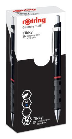Шариковая ручка Rotring Tikky II чернила синие корпус черный S0770910