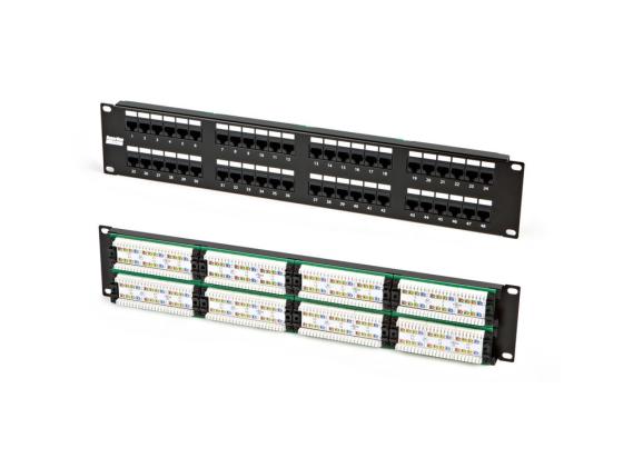 Патч-панель Hyperline PP2-19-48-8P8C-C5e-110D 19", 2U, 48 портов RJ-45, категория 5e, Dual IDC