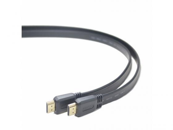 Кабель HDMI 5.0м Gembird Ver.1.4 FLAT Silver jack позолоченные контакты