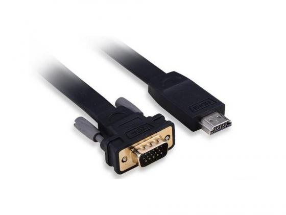Кабель 3.0м HDMI(m)-VGA(m) Greenconnect плоский GC-HD2VGA5-3m
