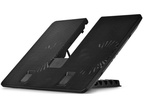 Подставка для ноутбука 15.6" Deepcool U PAL 390x280x28mm 1xUSB 765g 26dB черный DP-N214A5-UPAL