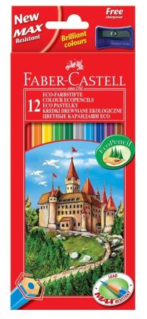 Карандаши цветные Faber-Castell Eco Замок с точилкой 12 шт 120112