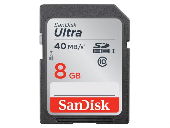 Карта памяти SDHC 8GB Class 10 Sandisk Ultra UHS-I SDSDUN-008G-G46