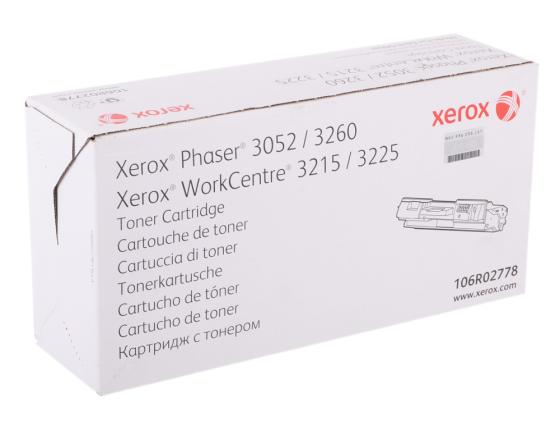 Тонер-картридж Xerox 106R02778 для Xerox Phaser 3052 Phaser 3260 WorkCentre 3215 WorkCentre 3225 3000 Черный