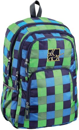Школьный рюкзак с отделением для ноутбука All Out Kilkenny Pool Check 23 л зеленый голубой черный 00124828