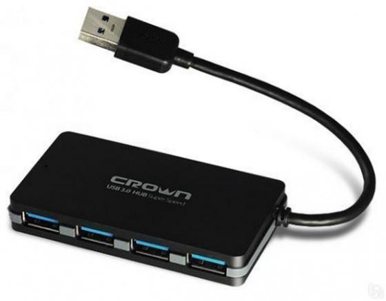 Концентратор USB 3.0 Crown CMU3-05 4 х USB 3.0 черный