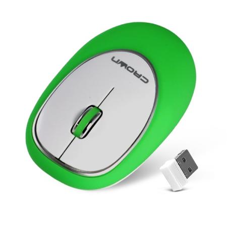 Мышь беспроводная Crown CMM-931W зелёный USB