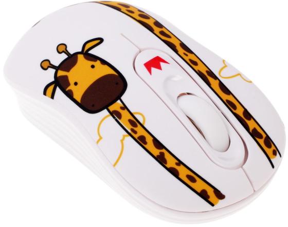 Мышь беспроводная Crown CMM-928W giraffe белый USB