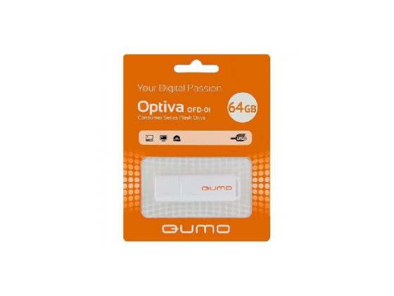 Флешка USB 64Gb QUMO Optiva 01 USB3.0 белый QM64GUD-OP2-white флешка qumo optiva ofd 01 8gb черный
