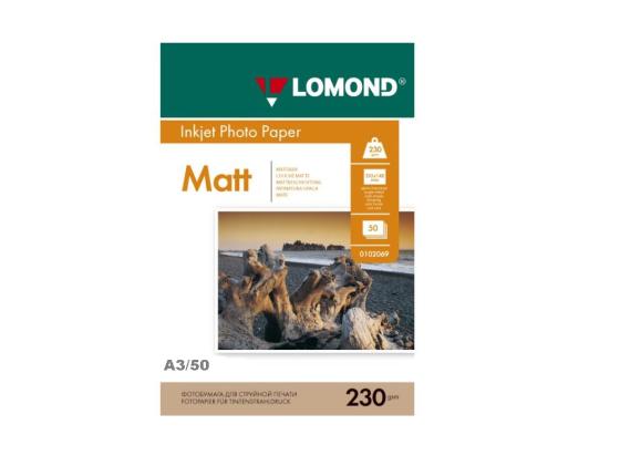 Бумага Lomond A3 230г/кв.м односторонняя матовая 50л 0102156