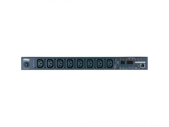 Блок распределения питания Aten NRGence PDU Metered by Outlet with Switching 1U 10A/230V 8хC13 C14 PE8108G-AX-G
