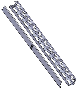 Вертикальный кабельный органайзер Estap M44ORG42MFXG 42U левая и правая панели для шкафов EUROline серый
