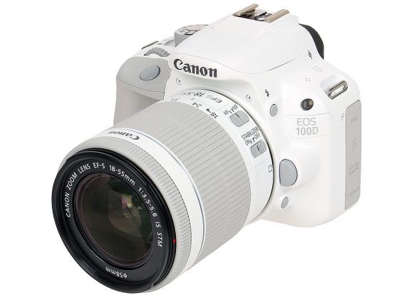 Зеркальная фотокамера Canon EOS 100D Kit 18-55 IS STM 18Mp белый 9124B001