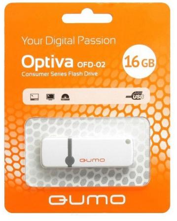 Фото - Флешка USB 16Gb QUMO Optiva 02 USB2.0 белый QM16GUD-OP2-White флешка qumo optiva ofd 01 8gb черный