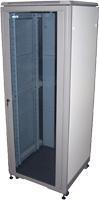 Шкаф напольный 42U Lanmaster TWT-CBE-42U-6X6 600x600mm дверь стекло серый