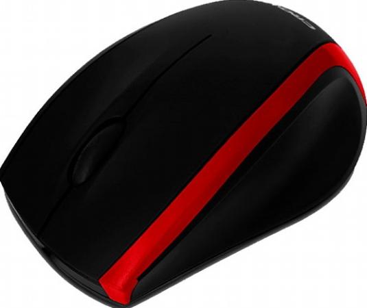 Мышь проводная Crown CMM-009 чёрный красный USB