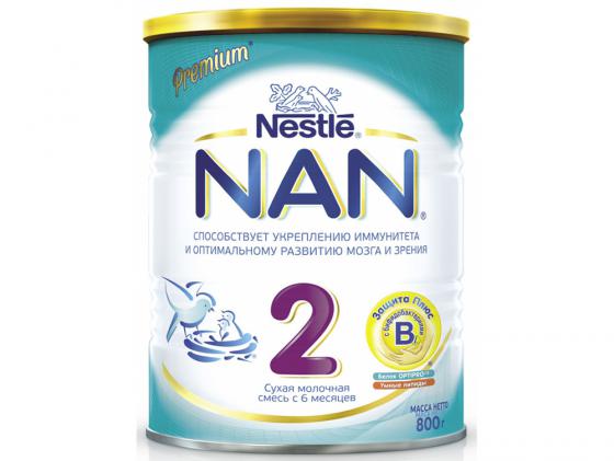 Заменитель Nestle NAN 2 Optipro с бифидобактериями 6-12 мес. 800 гр. для иммунитета