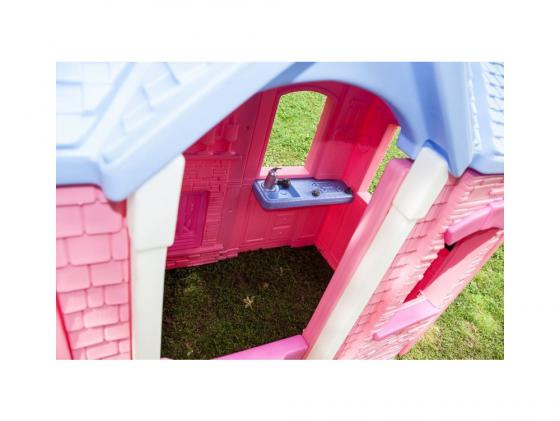 Игровой домик розовый Little Tikes с фиолетовой крышей