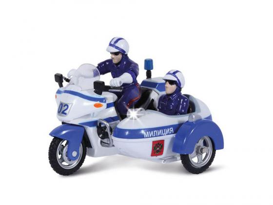 Мотоцикл Технопарк Милиция/Полиция с люлькой 1 шт 10 см белый CT-1247-2
