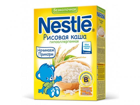Каша Nestle безмолочная Рисовая с бифидобактериями гипоаллергенная с 4 мес. 200 гр.