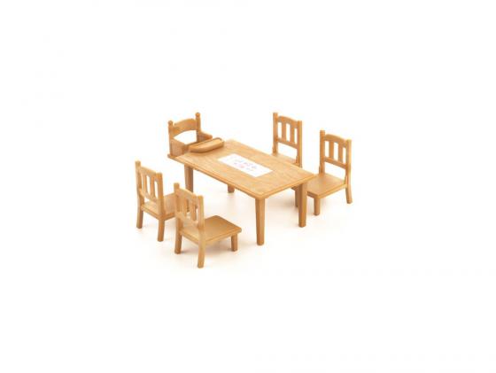 Игровой набор Sylvanian Families Обеденный стол с 5-ю стульями 6 предметов 2933