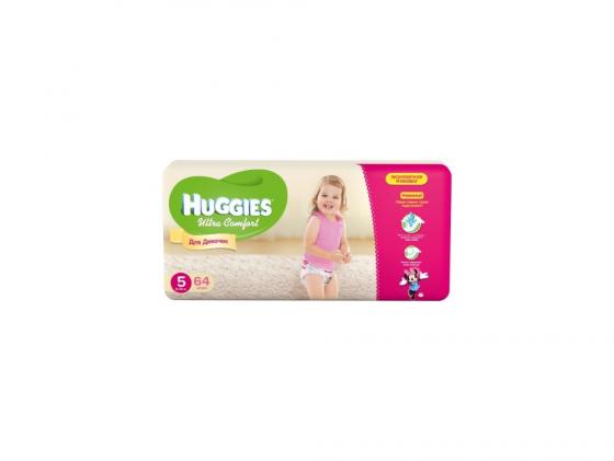 Подгузники Huggies Ultra Comfort 5 для девочек (12-22 кг) Giga Pack 64 шт