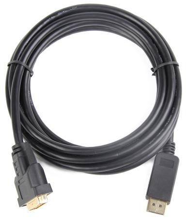 Фото - Кабель DVI DisplayPort 3м Gembird CC-DPM-DVIM-3M круглый черный кабель displayport 3м exegate ex cc dp 3 0 круглый черный ex284913rus