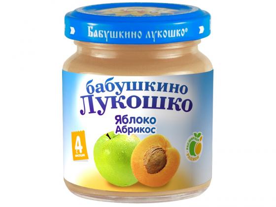Пюре Бабушкино Лукошко Яблоко, абрикос 5 мес 100 гр