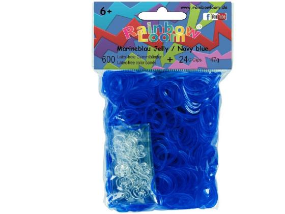 Резинки для плетения Rainbow Loom гелевые Темно-синий 20884 600 шт