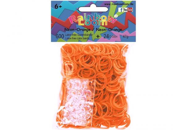 Резинки для плетения Rainbow Loom Оранжевый неон 20570 600 шт