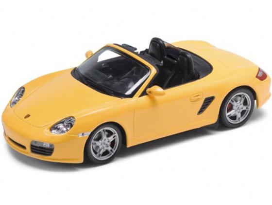 Автомобиль Welly Porsche Boxster S, convertible 1:24 желтый 22479W