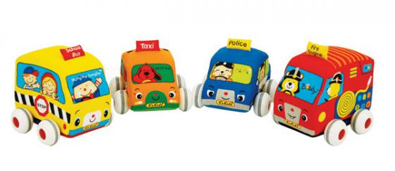 Интерактивная игрушка Ks Kids мягкие машинки от 1 года разноцветный KA459