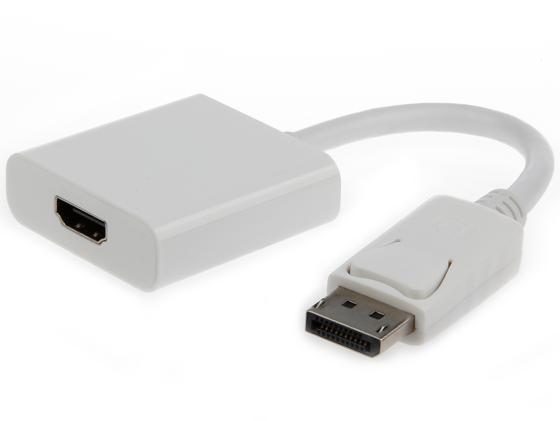 Переходник DisplayPort - HDMI M-F белый Gembird A-DPM-HDMIF-002-W