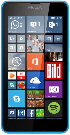 Смартфон Microsoft Lumia 640 Dual Sim LTE голубой 5" 8 Гб LTE NFC GPS Wi-Fi