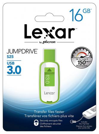 Флешка USB 16Gb Lexar JumpDrive S25 LJDS25-16GABEU бело-зеленый