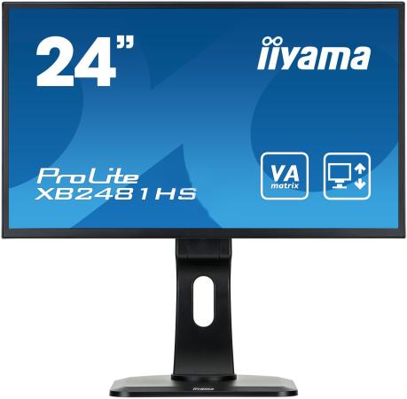 Монитор 24" iiYama Pro Lite XB2481HS-B1 черный VA 1920x1080 250 cd/m^2 6 ms HDMI DVI Аудио