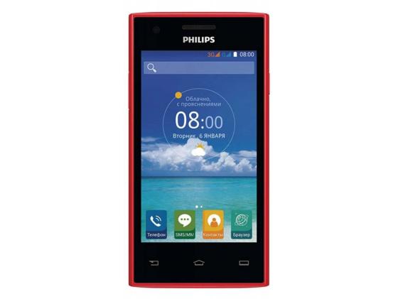 Смартфон Philips S309 красный 4" 4 Гб Wi-Fi GPS 3G 8712581735333