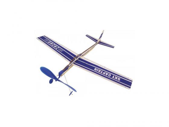 Планер ZT Model Воздушный капитан 33.5 см синий XA04401, резиномоторная модель